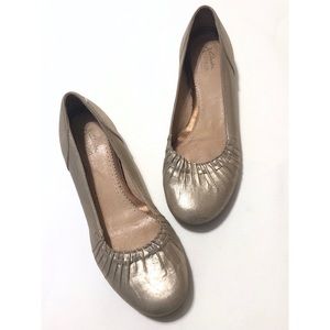 Clarks Artisian Collection Metallic Leather Flats